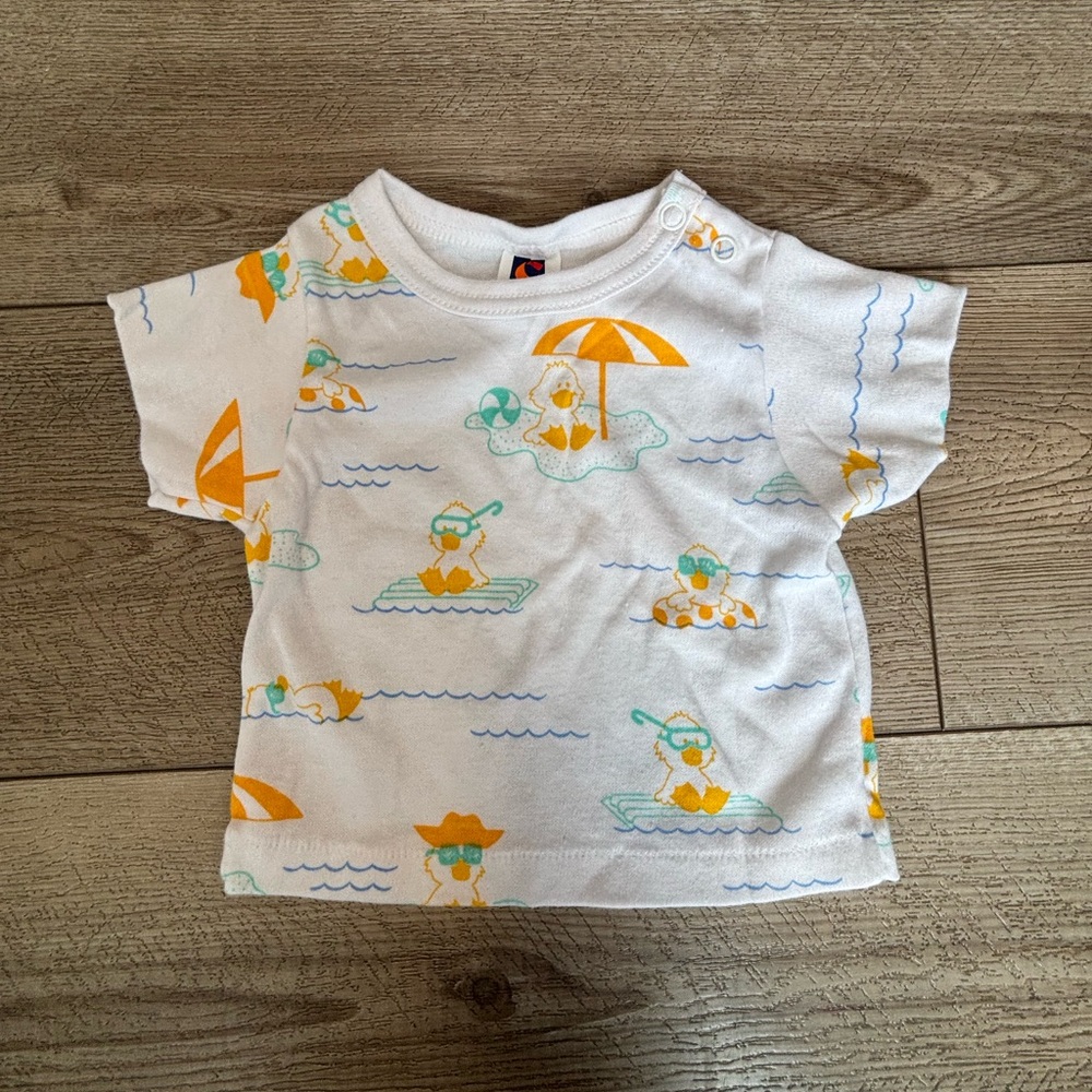Vintage Carters Baby Tee with Duck Print